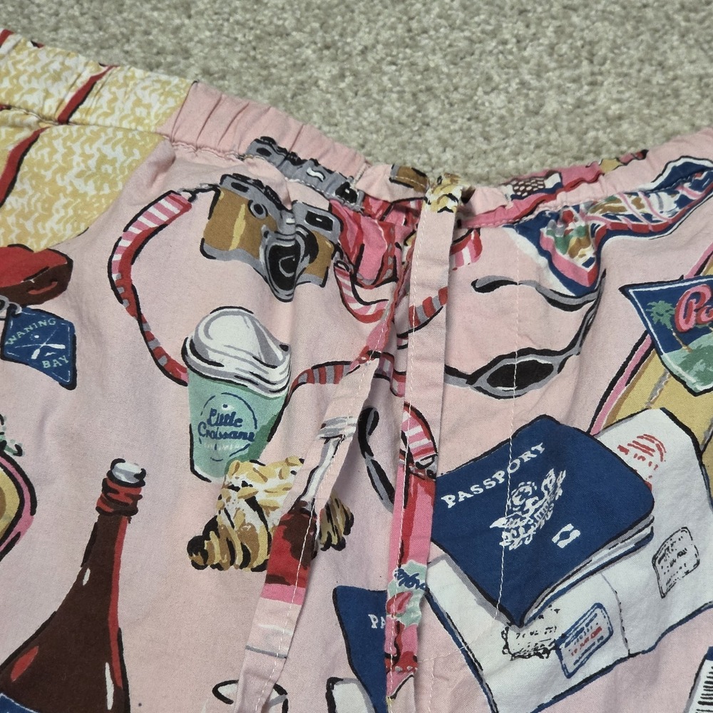 Printfresh x Emily Henry Happy Place Pink Emotional Baggage Short PJ Set Sz M - Picture 11 of 14